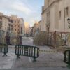 Se prepara la última iluminación navideña de la plaza del Congreso Eucarístico antes de su remodelación